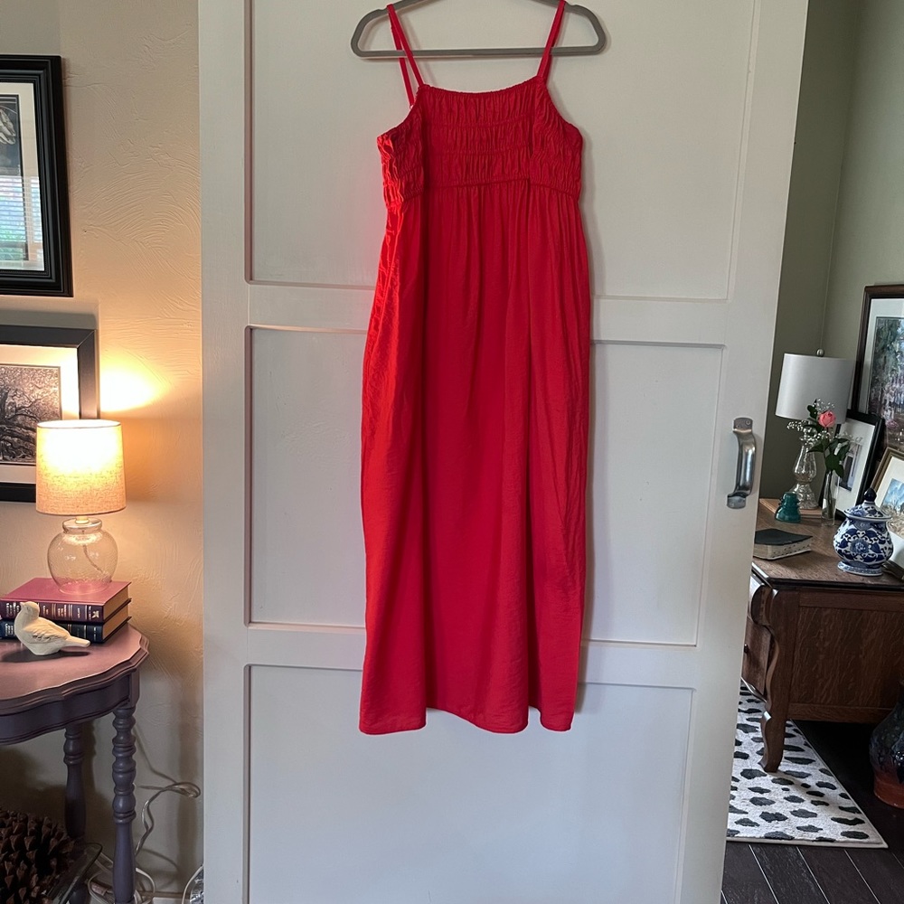 A New Day coral/pink maxi dress.  Size L. Perfect for brunch!